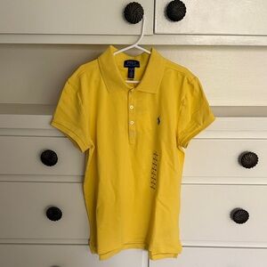 Polo by Ralph Lauren Yellow Girls Polo Shirt 12/14 NWT